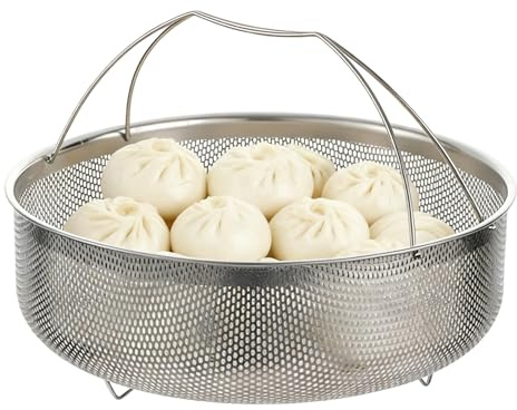 Cesta para cocinar al vapor para olla | Utensilio de cocina de malla de acero inoxidable con asa | Inserto de cocción al vapor expandible para una cocina | Cocina, dormitorio universitario