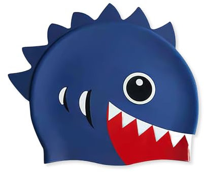 OLYSPM Badekappe Kinder,Badehaube Kinder,wasserdichte rutschfeste Schwimmhaube für Jungen und Mädchen,Strapazierfähige Silikon Schwimmkappe für 3 bis 12 Jahre