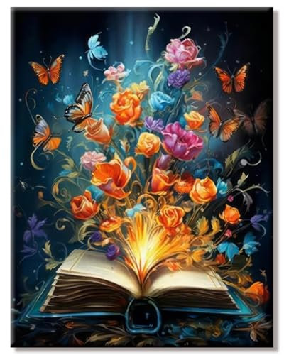 LZLHDE Diamond Painting Erwachsene Blumen, Diamant Painting Bilder 5d Diamant Painting Diy Bastelset, Geeignet Als Geschenk und Wohnzimmer Schlafzimmer Wand Dekoration (30x40cm)