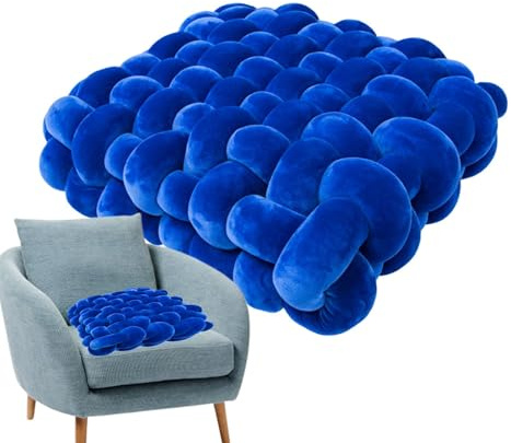 Cojín de tiro anudados, cojín lumbar sofá | Puf de suelo suave anudado cuadrado cómodo - Cojines elásticos decorativos para meditación, lectura, descanso, sueño