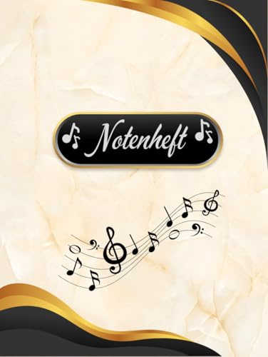 Notenheft Trompete DIN A4 Notenbuch Posaune Musikunterricht Waldhorn Notenlinienheft Große Lineatur Blasinstrumente Anfänger Kornett Querflöte ... Notensysteme Bariton Musiker Fagotte 01A08