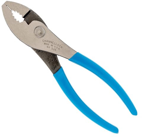 Channellock Slip Joint Pliers 526 - Wire Cutter, Serrated Jaw, Rust Resistant, Made in USA - 6-Inch