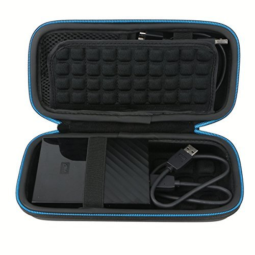 pour WD My Passport/pour Samsung/pour Toshiba Portable Disque Dur Externe Portable Étui Housse par Khanka (Black 2)