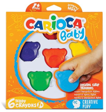CARIOCA Teddy Wachsmalstifte, 6 Farben, 42956