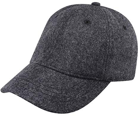 Gisdanchz Gorras Beisbol Hombre Gorros Invierno Mujer Lana Winter Wool Baseball Cap Short Brim Gris Oscuro