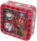 PRETYZOOM Keksdose Metallbox Plätzchendosen Weihnachten blechdose mit Fenster Geschenkbox Tin Quadratische Box Vorratsdose Metall Box Storage Container Organizer Aufbewahrungsbox