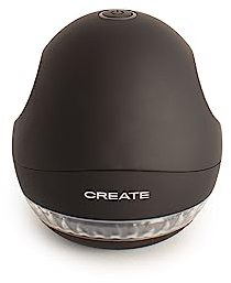 CREATE/LINT Remover/Quitapelusas eléctrico Negro/Potencia 5W, Batería Recargable USB, Cuchillas de Acero Inoxidable, Sistema de Seguridad, Autonomía de 45 min