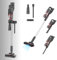 KB ELEMENTS Akku Staubsauger - Staubsauger Kabellos, 400 Watt, 38000Pa 1,6 Kg, bis zu 35 min, mit wandhalterung, Beutelos, Hepa Filter, Grau