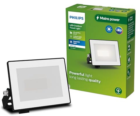 PHILIPS Floodlight, 10 W, White Light