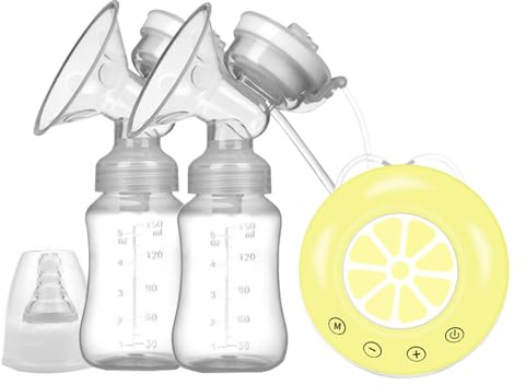 Tiralatte elettrico doppio,Tiralatte elettrico doppio | Pompe per l'estrazione del tiralatte con 2 bottiglie di latte | Tiralatte portatile in diverse modalità, a basso rumore per le mamme