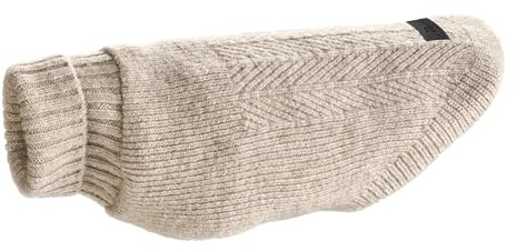 Hunter Maglione per cani Ginevra, colore beige, maglione lavorato a maglia per giornate fredde, morbido al tatto, poliestere riciclato, lavabile, colletto avvolgente, alta elasticità, taglia 50