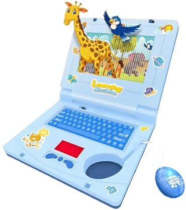 Kids Pretend Play Laptop Toy with Lights & Sounds - Educational Learning Computer for Toddlers, Interactive Alphabet and Number Toy for Early Childhood Development