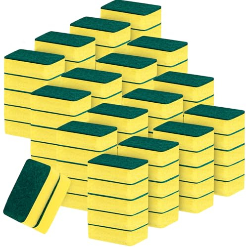 80 Pack Cleaning Sponges Kitchen High Density Dish Sponges Scrub Sponge Multi-Surface Cleaning Scrubber Pad, Durable Dishwashing Sponge Bulk Cleaning Supplies for Washing Dishes, Home, Bathroom, Car