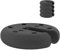 Outsunny Lot de 4 lestages pour parasols Dalles de Parasol Circulaire pour tonnelle Barnum Tente diamètre 20 cm épaisseur 4,5 cm polyéthylène Noir