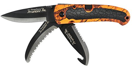 Verney Carron Couteau Pliant 3 Lames Camo Orange Keos, TU