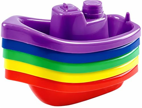 Sixstore New Kids Children's Baby Bathtime Boats Floating Water Tub Toys Fun Play Shopmonk - 5 Pack