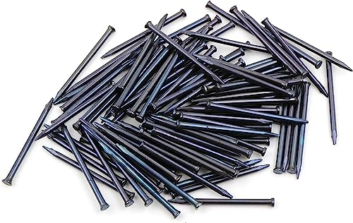 Design61 100x Stahlstifte Stahlnägel Sockelleistenstifte Nagel 1,4 x 25 mm Flachkopf Senkkopf BLAU