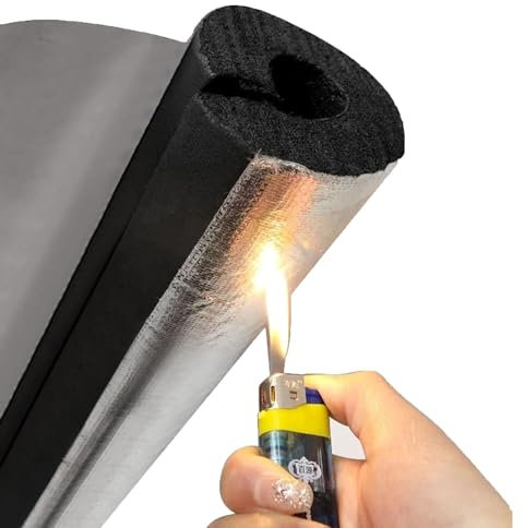 Manchon D'isolation pour Tube, Climatisation Résistant À l'eau Tuyau D'isolation Tuyaux en Mousse 20/27/43/60/89/110mm Diamètre Intérieur (Color : ID20mmxT10mmxL0.9m)