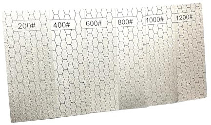 Lot de 6 pierres diamantées, grain 200/400/600/800/1000/1200, idéal pour aiguiser les ciseaux de cuisine, d'extérieur et de travail du bois et fers à rabot