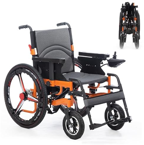 Elektrische Rollstühle Faltbar - Rollstuhl Elektrisch Leicht für Die Wohnung,Ältere, Behinderte Menschen, Elektrorollstuhl mit Li-Ion Battery 24V 12Ah,Sitzbreite 50 Cm, Gewichtskapazität 150 Kg,H03