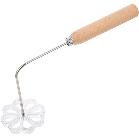Rosett Timbale Set Aluminium våffelrosetter Formar med trähandtag Dessertform for hemköket (blomma/silver)