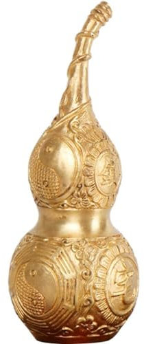 Bemvp Chinese Lucky Gourd Ornament, Brass Wu Lou Feng Shui Luck Figurine Ornament for Housewarming Gifts Home Decoration