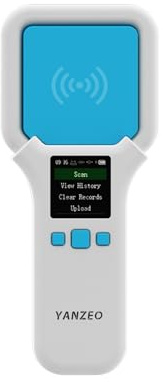 YANZEO Lector RFID SR300 UHF de 860 MHz – 960 MHz RFID. Lector inalámbrico Bluetooth de mano RFID. Lector de etiquetas UHF para ropa, calzado, joyería e inventario de almacén