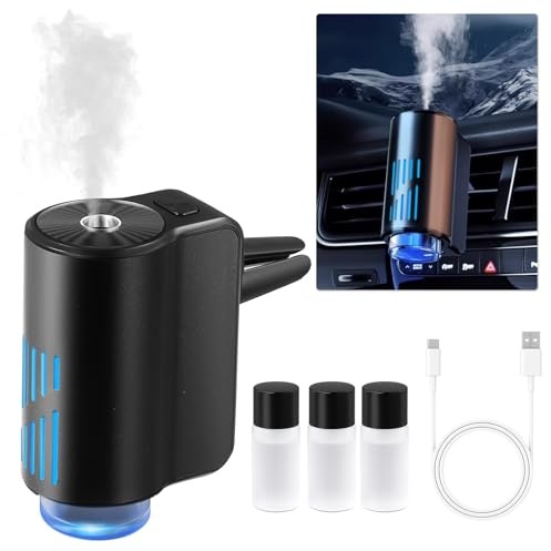 Ambientador de coche con perfume de 30 ml con atomizador ultrasónico inteligente con 3 modos inteligentes para coche con batería de iones de litio
