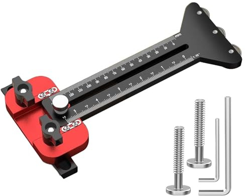 ripguide, fin ripmall, justerbar planeringsguide i aluminium bordssågbräda - staketskärverktyg med 3 remskiva sågtillbehör för router
