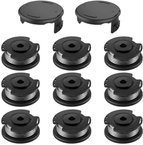 BORISCA 9 PCS Bobine Fil pour Coupe Bordure, ø1.65 mm-4.9m de Longueur Fil Coupe Bordure pour Bosch F016800569/F16800385, Bobine de Fil de Rechange Bobine Fil Nylon pour Coupe Bordure