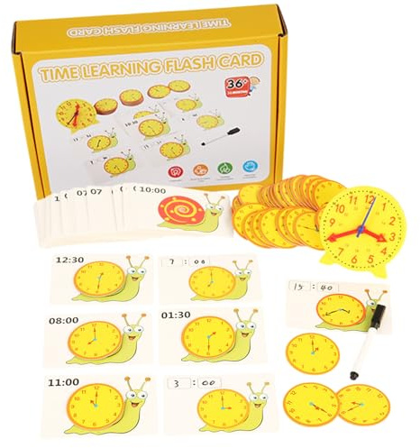 Reloj De Aprendizaje - Tiempo De Enseñanza De Relojes | Enseñanzas De Los Tiempos Educativos | Lindos Diseños De Caracol Docente Clock | Educationals Cience Kit Para Kindergarten Fun Education Toys 10