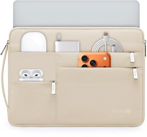 HYZUO 14-15 Tum Laptopfodral Väska för MacBook Air 15 M5, Sand | för MacBook Air 15 A3448 M5-M2 2026-2023, MacBook Pro 15, XPS 14/15 Plus, Fodral för 14 15 Surface HP Dell Lenovo Asus Acer