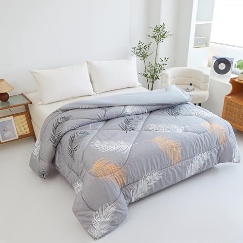 BESCH Relleno de Edredón Dibujo Estampado Plumas para Invierno Nórdico de Microfibra 300gr/m² 250x260cm para Cama de 150 - Edredónes Suave, Cálido, Gruesa