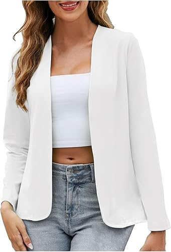 Generico giacche blazer donna Curvy,Giubbino Primavera Donna Estiva Cappotto Elegante Cappotti alla moda a maniche lunghe casual cappotti