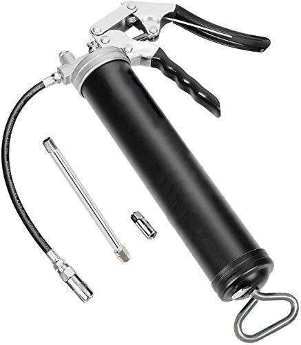 PISTOLA DE ENGRASAR MANUAL 500gr | ENGRASADORA CON GATILLO Y DOS MANGUERAS, 500 CC Bomba de engrase para cartucho