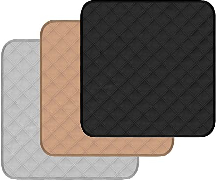 HUNAIGEE 3 cuscinetti assorbenti per sedie per incontinenza, impermeabili, per adulti, antiscivolo, lavabili, 53 x 55 cm, fodera a prova di perdite, per schizzi, urina e liquidi