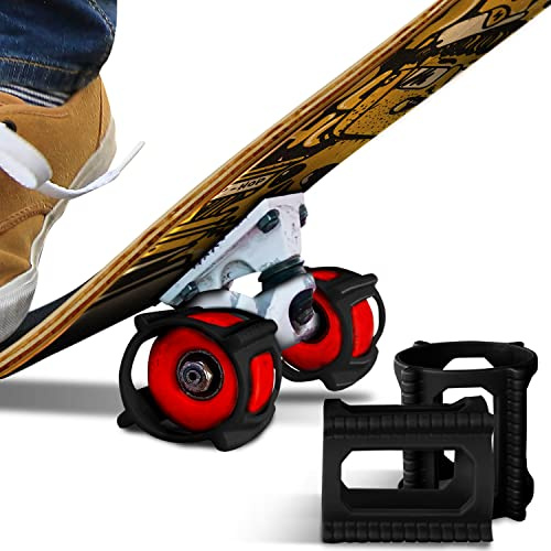 Skateboard Wheels Accessories for Learning Tricks Fast - Cool Stocking Stuffers for Teens Gift Ideas. Coolest 2024 Men Patinetas (Black)