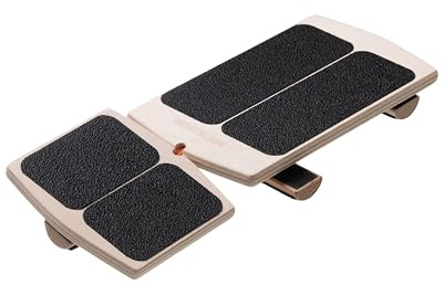 WhiteOak Entrenador de pies I Entrenador de equilibrio con 3 barras pivotantes I Estabilización del pie I Entrenamiento de pies Entrenamiento de eje de piernas I Superficie antideslizante