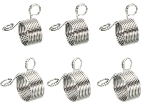 PATIKIL Knitting Crochet Loop Ring for Fingers, 2 Set Adjustable Metal Yarn Tension Ring Open Crochet Holder for Faster Knitting Craft DIY, Silver