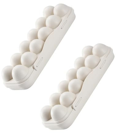 Artibetter 2pièces Boîte à Œufs Pratique Cases Empilable Pp Pour Réfrigérateur Rangement Optimisé Pour Œufs Couleur Kaki Lot