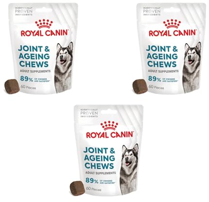 Royal Canin Joint & Ageing Chews | Pack of 3 | 3 x 240 g | Snacks for Adult Dogs of All Sizes & Breeds | In Resealable Bag | Developing with Veterinarians | With Green-Lipped Mud