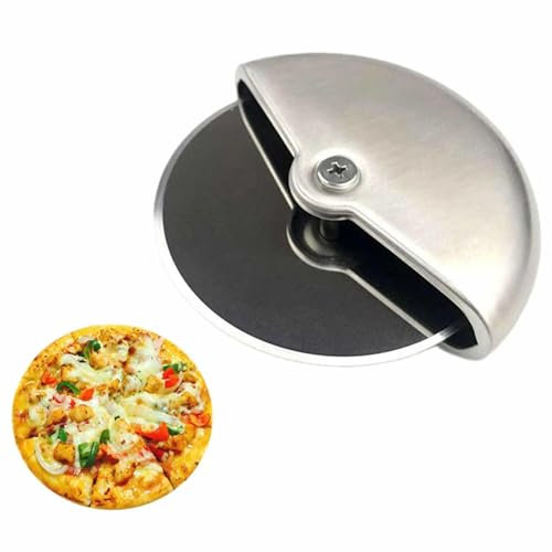 Pizza Cutter Wheel, Pizza Slicer Stainless Steel Comfortable Palm Grip 4 inch (10 cm)
