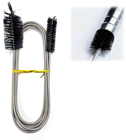 Spazzola Per Pulizia Scarichi 200 Cm – Stura Tubi Flessibile Doppio Per Cucine, Bagni E Vasche – Pulisci Tubature Per Rimuovere Capelli E Sporco Da Lavandini E Fognature – Nero Pulizia Tubi