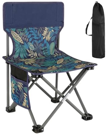 Silla De Césped Plegable - Capacidad De Carga De 286 Lb, Soporte Robusto, Bolsillo Lateral Compacto | Eventos Deportivos Patio Terraza Baño De Sol Road Trip Trekking Montañismo Campamento Camping-c