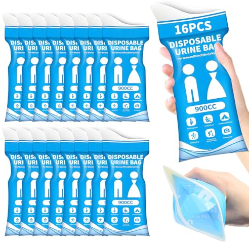 lafo 900 ml Urinella for Women and Men, Disposable Urine Bag, Camping Toilets, Urine Bag for On the Go for Travel, Festival Gadgets & Outdoor Adventure, Vomit Bags