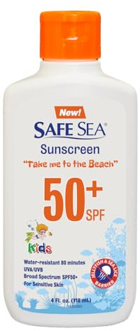 Säker hav, anti-manet sting, skyddande lotion för barn – SPF50+ – manet och havslöss förebyggande solskydd (barn 1 pack)