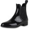 VAN HILL Damen Lack Stiefeletten Gummistiefel Chelsea Boots Schuhe 47336 Schwarz Nero 40