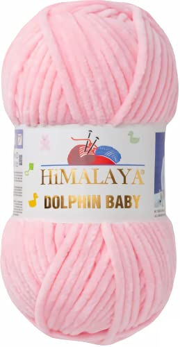 Strickfein Himalaya Dolphin Baby Wolle Garn Baumwolle Strickwolle zum Stricken häkeln (80319 Rosa)