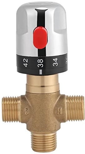 Mitigeur thermostatique en laiton massif G1/2 pour système de douche, contrôle de la température de l'eau, tuyau, lavabo