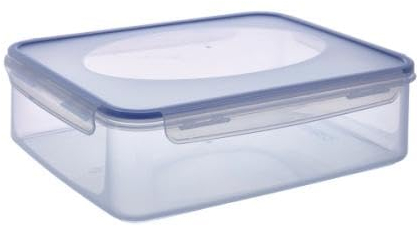 Lomatek Frischhaltedose mit Deckel und blauer Dichtung – BPA-frei - luftdicht - gefrier- & spülmaschinengeeignet - transparente Aufbewahrungsbox - Lebensmittelbehälter - Aromaschutzbox - 4,7L Volumen